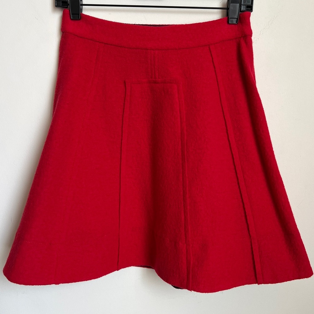 Marc by Marc Jacobs Wool A-line Skirt in Red Size XS